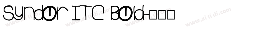 Syndor ITC Bold字体转换